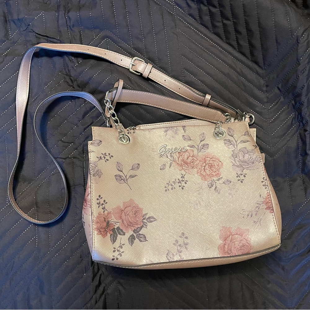 Guess Floral Beige Women's Bag